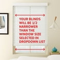 thumbnail image 3 of Hundreds Of Sizes 2 Inch Faux Wood Blind - 53" Width x 72" Long Custom Cut Cordless Indoor Window Blinds for Privacy, Light Control, White Faux Wood Venetian Blinds for Home and Office, 3 of 10