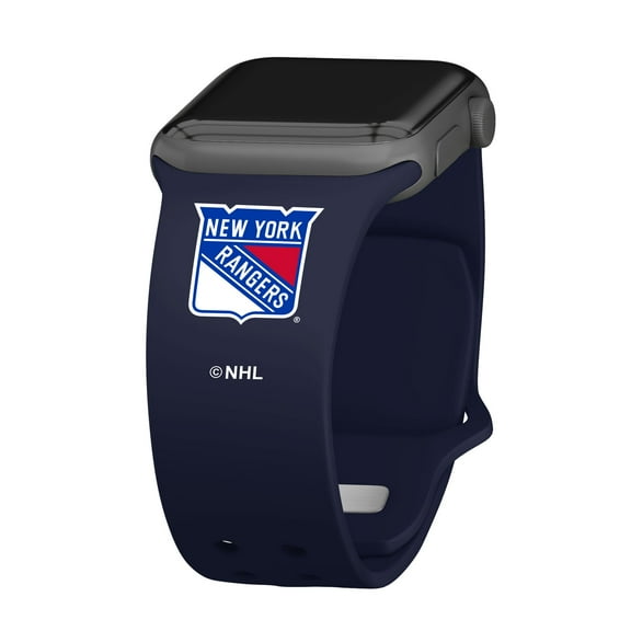 Navy New York Rangers Silicone Apple Watch Band