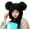Black, variant on Cute Plush Faux Fur Animal Critter Hat Cap with Ear Flaps Fuzzy Bear Hat Soft Warm Winter Hats Beanie for Adults Women Girls