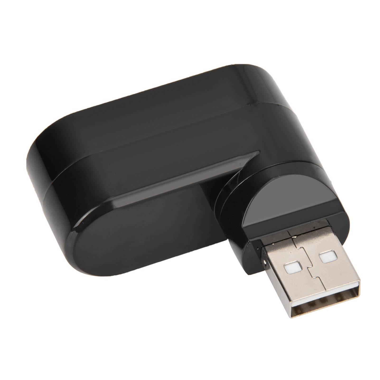 USB Hubs Ports USB 2.0 Mini Rotate Splitter Adapter Hub Slim Design Backward Compatible 3 Ports Black White