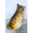 thumbnail image 6 of Nifao Brown Cat Sitting Bronze Statue, Charming for Cat Lovers – Home Decor Sculpture, 12"L x 10"W x 14"H, 6 of 11