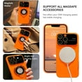 thumbnail image 3 of iPhone 13 Pro  Case,Wireless Charging Ready, Camera Lens Protector Cover for Apple iPhone 13 Pro ,Orange, 3 of 8