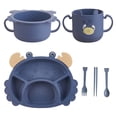 thumbnail image 4 of 6 Pcs 1 Set Children Dining Set Kids Dinning Plate Practical Bowl Simple Cup, 4 of 8