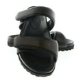 thumbnail image 2 of Gia Borghini Black Gia x Pernille Double Strap Leather Slides 11 for Mens, 2 of 4