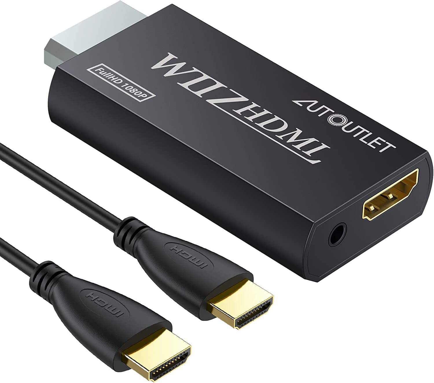 eficaz Roux Sada Wii to HDMI Converter WII2HDMI Wii Signal to HDMI Support 720P 1080P 3.5MM  Audio HD Video Output Adapter - Walmart.com