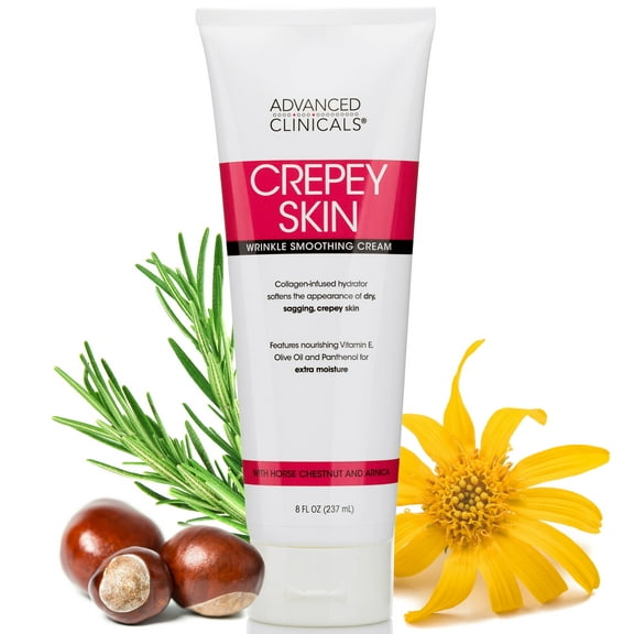 Advanced Clinicals Crepey Skin Body Lotion for Wrinkles and Fine Lines. 8 fl oz
