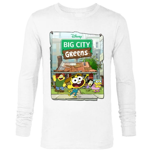 Disney Big City Greens Poster Cricket and Family - Long Sleeve T-Shirt for Men -Customized-White