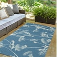 thumbnail image 3 of 3' x 5' Simply Daisy Windy Blossom Modern & Contemporary Chenille Area Rug, Blue, 3 of 4