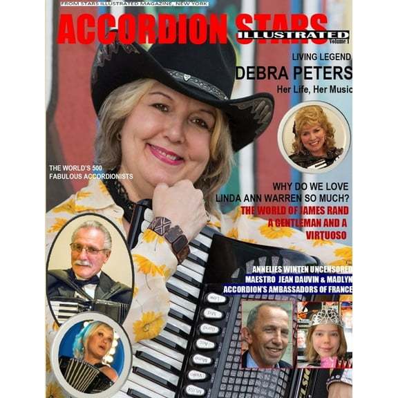 Accordion Stars Illustrated Magazine-Book. Black & White. Vol.1, March 2019, (Paperback)