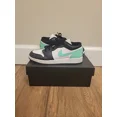 thumbnail image 1 of Ni - ke Ni - ke Air Jordan 1 Low Green Glow Black White Shoes Men's Size 6.5 (553558-131), 1 of 5