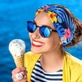 thumbnail image 3 of Yoyauz Beach Bohemian Headband Summer Hawaiian Knot Headband Floral Vintage Headband Elastic Turban Headband Bohemian Twist Cross Yoga Headband Accessories for Girls and Women, 3 of 6