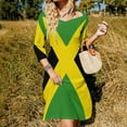 thumbnail image 3 of Simple Jamaican Flag Dress Summer Dresses Woman Street Style Big Size Casual Dress, 3 of 9