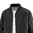 thumbnail image 4 of Thousandth Stylish Zip Up Bomber Jacket for Men Trendy Plus Size Urban Coat with Ribbed Cuffs Athletic Casual Outerwear for Fall, 4 of 7