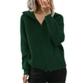thumbnail image 1 of UKAP Women Cardigan Sweater Open Front Jacket Winter Warm Outwear Loose Sweaters Green M, 1 of 5