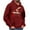 Wine, variant on DecSea Mens Hooded Sweatshirt Long Sleeve Casual Corduroy Drawstring Pullover Hoodies with Pocket