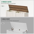 thumbnail image 3 of Hzuaneri Extra Large Storage Chest, 59" Lift Top Storage Bench with 2 Safety Hinges, Entryway Shoe Bench, Supports 330 lb, Easy Assembly, Rustic White, 3 of 8