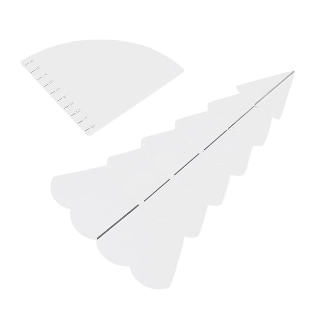 DIY Ensemble de Modèle de Règle de Couture, Outils de Patron de Couture Transparent Largement Compatible Acrylique Pratique pour la Maison pour les Tapis de Bol S