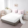 thumbnail image 5 of Erosebridal Pink Princess Bow Twin Bedding Sets for Girls, Cartoon Star Print Bedding Comforter Set for Women, Reversible, 7 Pieces, 5 of 6
