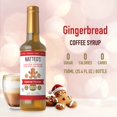 thumbnail image 2 of Matteo's Sugar Free Coffee Syrup, Gingerbread, 750mL, 0 Calories, 0 Sugar, (Single Bottle), 2 of 5
