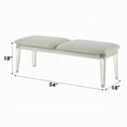 thumbnail image 5 of Veda Accent Bench - Light Gray Boucle - Pearl White Wood Finish -54 Inch, 5 of 6
