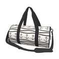thumbnail image 2 of Xecao Anchors and Ropes print Round Travel Duffel Bag is a foldable gym bag with an inner pocket, perfect for travel sports, 2 of 8