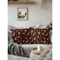 thumbnail image 3 of Outdoor Pillows Waterproof, Thanksgiving Fall Bedding Throw Pillows with Insert for Couch Sofa Bed, Orange Pumpkin Maple Leaf Botanical Black 18x18 Inch Pillowcases Decorative Patio Pillow Set of 2, 3 of 8