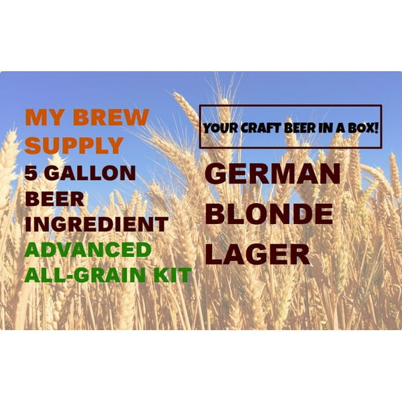 German Blonde Lager 5 gal Advanced All Grain Beer Ingredient Kit By My Brew Supply