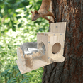 thumbnail image 4 of Squirrel Feeding Box Durable Food Container Wooden Squirrel Pet Food Storage Tools Squirrel Bird Feeder, 4 of 9
