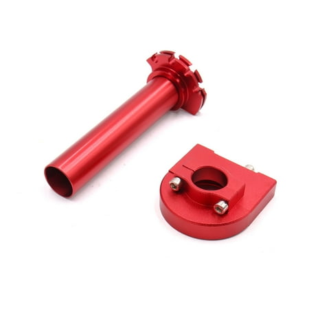 Red Aluminum Alloy 22mm Motorcycle Accelerator Throttle Twist Handlebar Grip