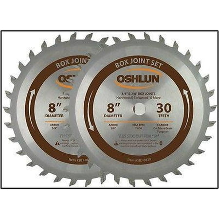 

8 Carbide Tipped Box Joint & Finger Joint Cutter Blade Set