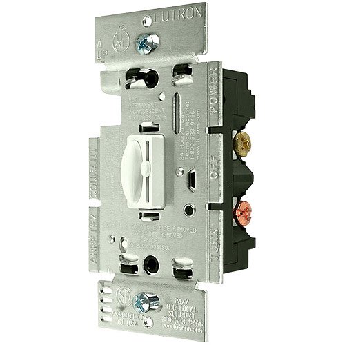 Lutron Qoto 600 Watt 3 Way Dimmer Amp Switch White