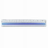 WESTCOTT Data Processing Magnifying Plastic Ruler, 12'', Clear
