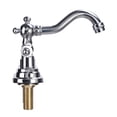 thumbnail image 6 of Chrome Polished Heavy Duty Brass Centerset Bathroom Sink Faucet 4" L Lux Belle Style White Double Handles Labeled Hot and Cold Accent Vanity Faucets with Supply Lines Renovators Supply Manufacturing, 6 of 8