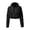 Black, variant on HJYCHN Womens Jacket Autumn And Winter Fashion Long Sleeve Cardigan Stand Collar Warm Padded Casual Jacket Outerwear Women's Winter Coats Blue S