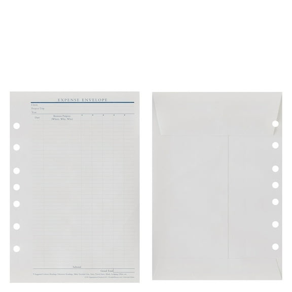 FranklinCovey Classic Expense Envelopes