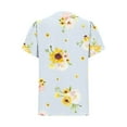 thumbnail image 4 of Camisas de Manga Corta para las Mujeres Blusas de Impresión Casual Camisas de Botón Camiseta de Cuello en V, Blusas de Manga Corta para las Mujeres, 4 of 5