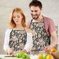 thumbnail image 5 of Pioneer Flower Floral Print Pattern Apron-Garden Aprons for Women with Pockets-Cotton Linen Waterproof Kitchen Cooking Gardening Aprons Adjustable for Kitchen,Cooking,BBQ and Salon 33x27 Inch, 5 of 7