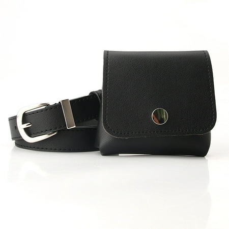 QIUYIDP Women s Belt Waist Bag Fashion Mini Coin Wallet Versatile Dress Trendy Belt Multi-Functional Small Waist Bag