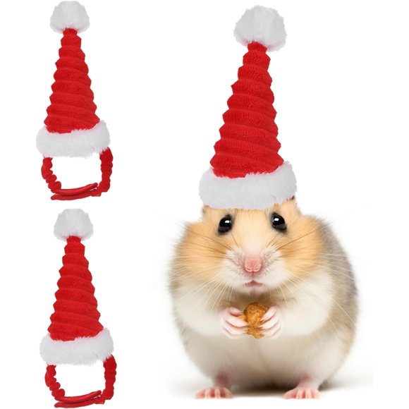 2pcs pet Christmas hats kitten hoodies puppy Christmas hats kitten Christmas hats cat Christmas outfit headdress dog dad hat cat accessories Christmas bulldog sweater pig hat pet 2pcs pet Christm