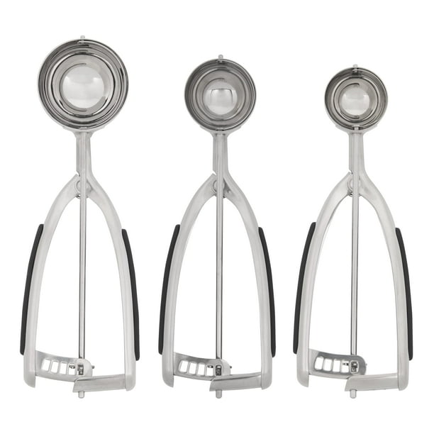 Juego de cucharas para masa de galletas KitchenAid de acero inoxidable negro