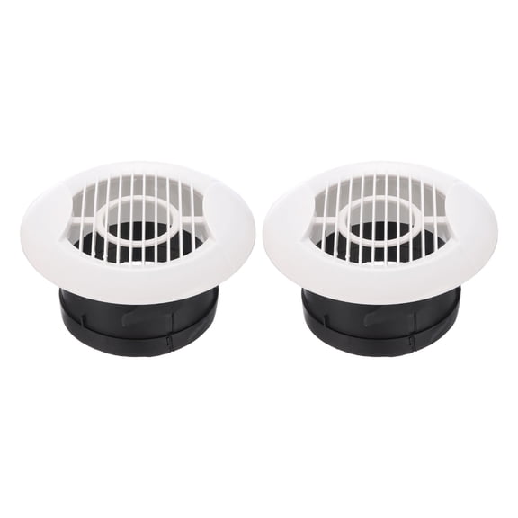 Round Air Vent Cover, ABS Louver Soffit Vents for Bathroom Kitchen Living Room Office 3 Inch 2