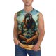 thumbnail image 1 of Fotbe Forest Meditating Gorilla Men's Camiseta sin Mangas Estampada para Hombres, Playera Casual para Gimnasio, Entrenamiento, Playa-XX-Large, 1 of 7