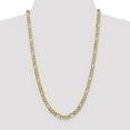 thumbnail image 2 of 14K Yellow Gold 6mm Concave Open Figaro Chain Anklet 9 Inch, 2 of 6