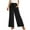 Black, variant on Wide Leg Pants for Women Elastic High Waisted Drawstring Palazzo Pants Casual Loose Beach Trousers with Pockets