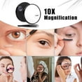 thumbnail image 7 of LQQBOX 10x Magnifying Mirror, Easy Mounting Magnifying Mirror with Suction Cups and Tweezers Magnifying Makeup Mirror Small for Travel Stick on Shower Mirror for Men Women, 3.39 Inch, Black, 7 of 7