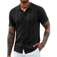 thumbnail image 7 of COOFANDY Men's Knit Polo Shirts Short Sleeve Casual Button Down Shirt Summer Beach Vacation Shirts, 7 of 7