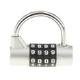 thumbnail image 2 of Padlock - 4 Digit Combination Lock for Gym, Sports, Employee Locker, Outdoor, Fence, Hasp - Easy to Set Your Own Keyless Resettable Combo, 2 of 8