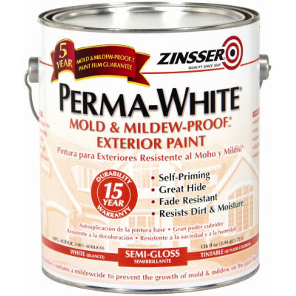 1Qt. Perma White SemiGloss Exterior Paint