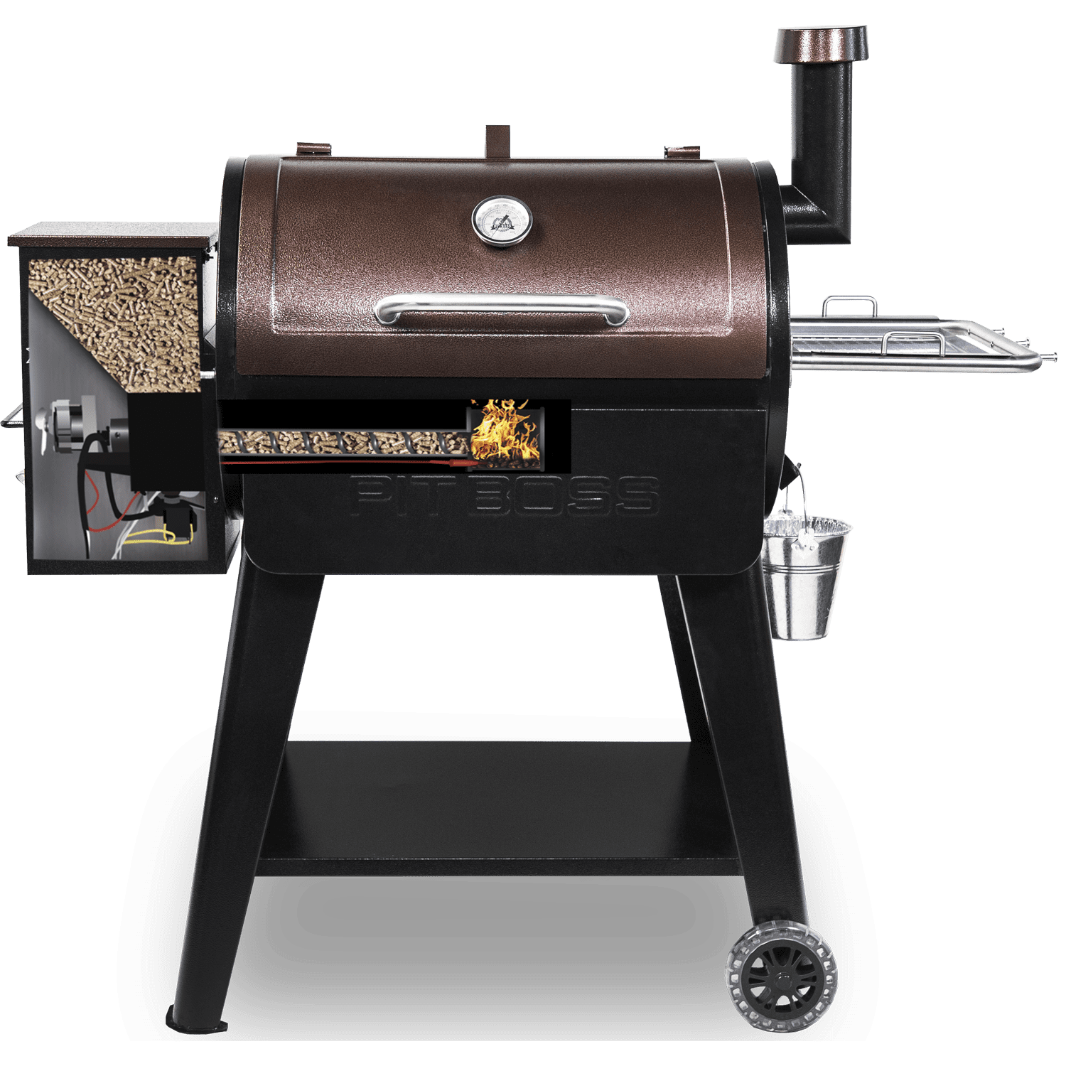 Pit Boss Lexington 540 Wood Pellet Grill With Flame Broiler And Meat
