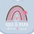 thumbnail image 4 of Inktastic Gigi and Papa Love Me Rainbow Girls Baby Bib, 4 of 4